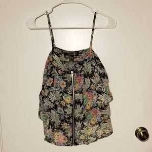 Flower Print Ruffle Top